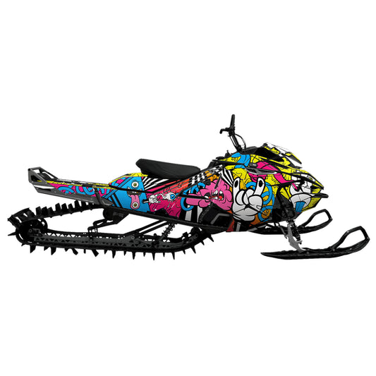 Snowmobile wrap for Lynx Boondocker Radien with the Morphs pattern