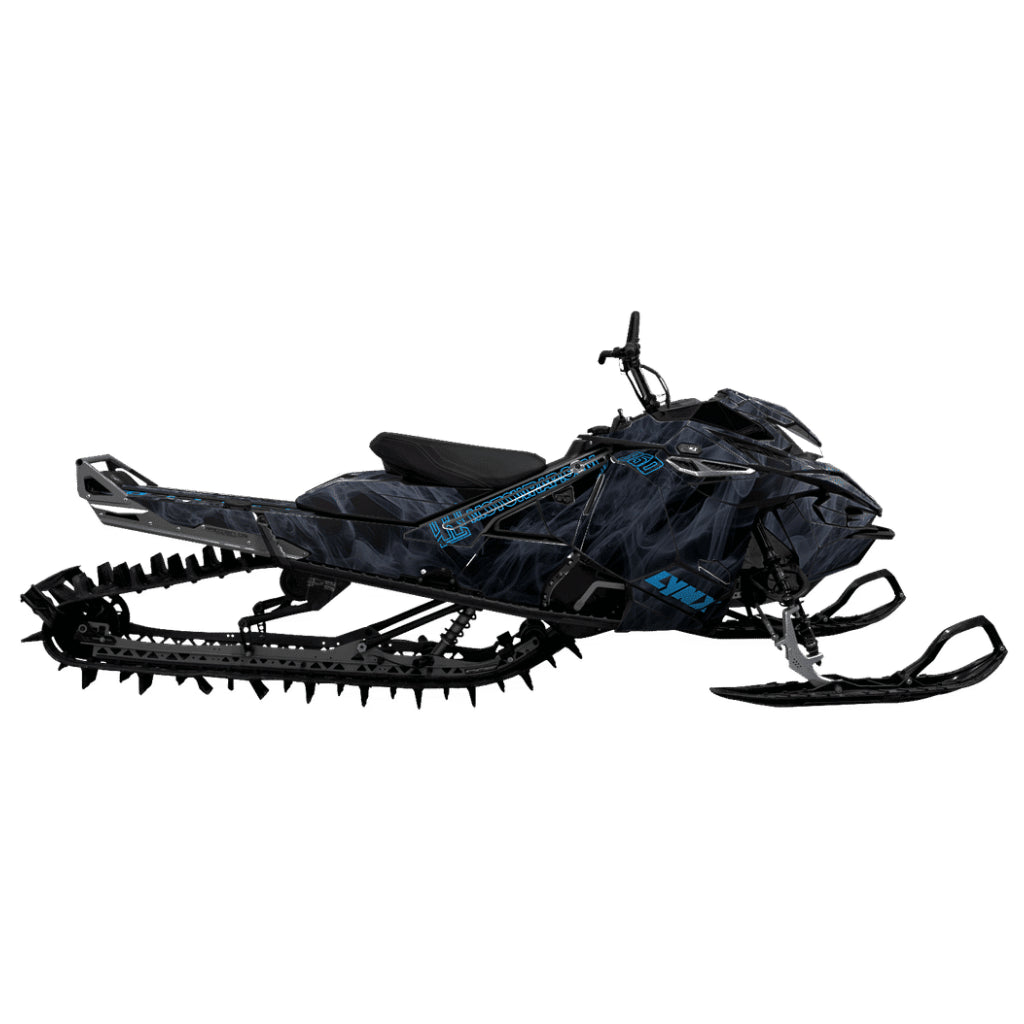 Snowmobile wrap for Lynx Boondocker Radien with the Smokey pattern