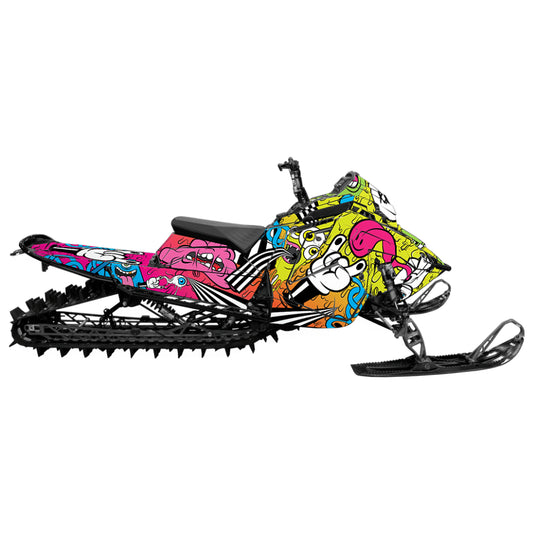 Snowmobile wrap for Polaris Matryx with the Morphs pattern