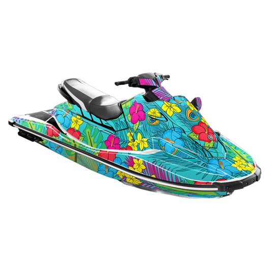 Jet ski wrap for Yamaha EX/EXR with the Tropical pattern
