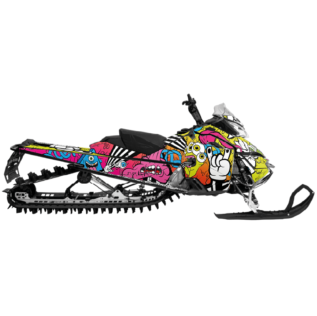 Snowmobile wrap for Ski-Doo REV XM with the morphs pattern